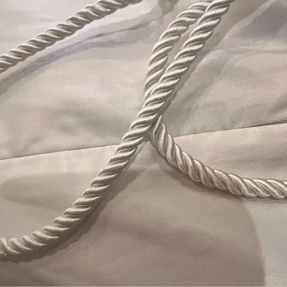 Maniere de Voir White Satiny Ruched Mini Dress 2 - Picture 7 of 9